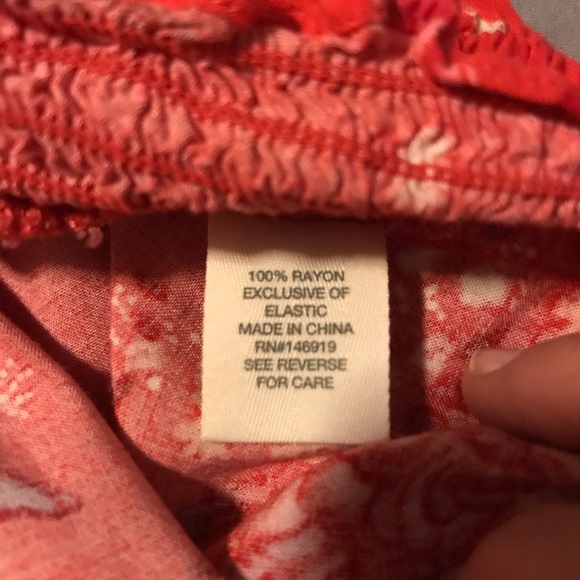 Mudd Floral Red Boho Blouse - Med - Picture 14 of 15